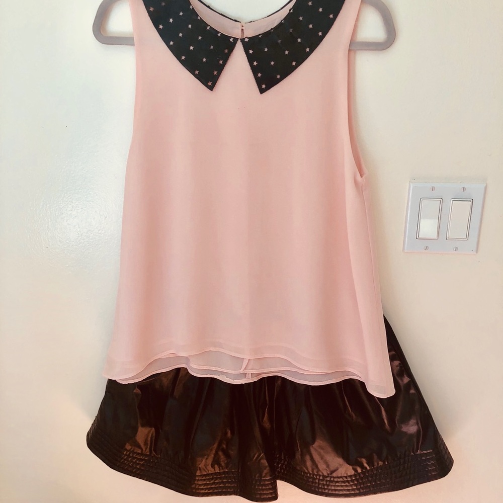 Benton leather skirt